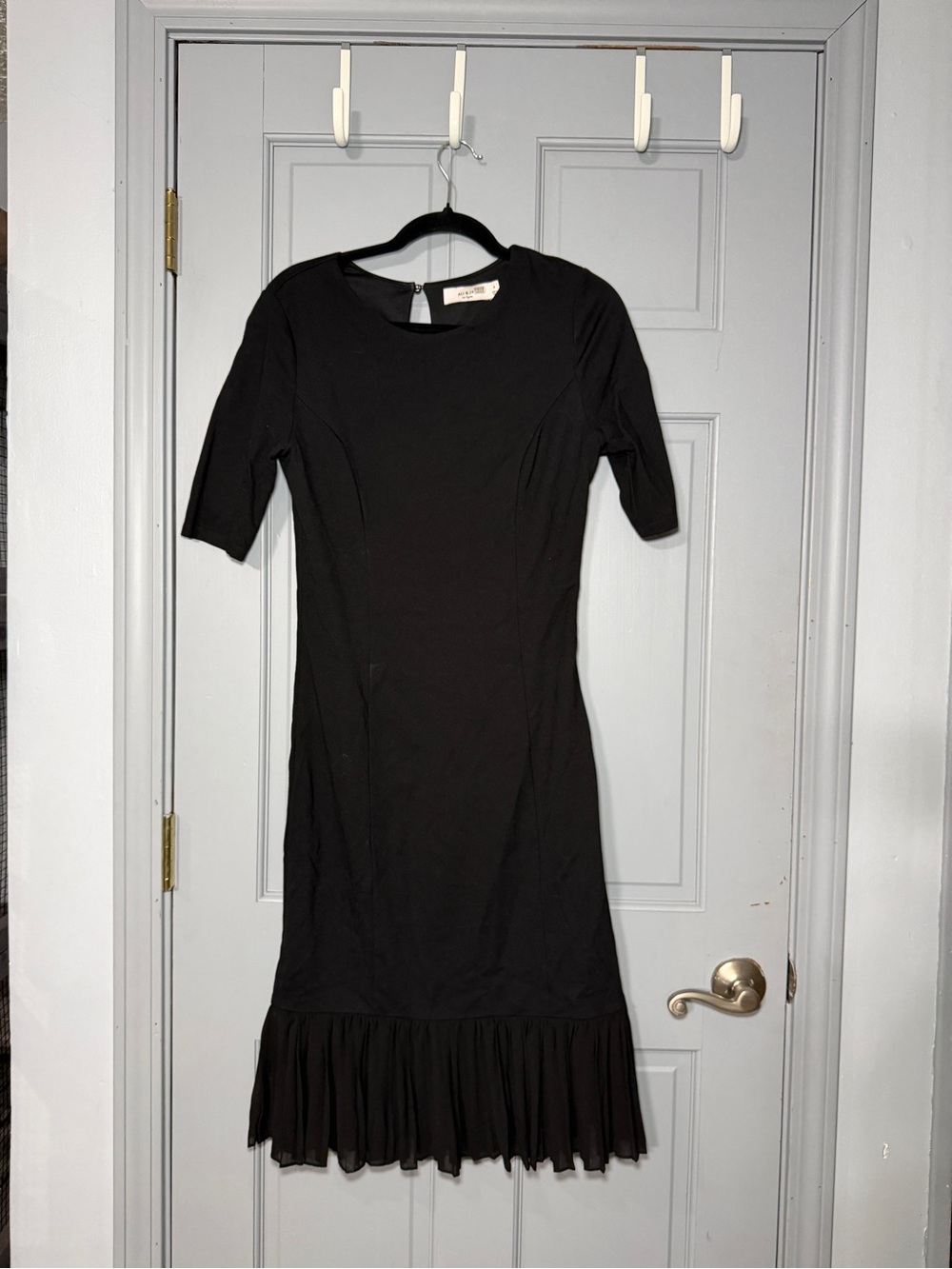 ALI & JAY Black Midi Dress with Pleated Hem